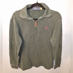 Ralph Lauren Olive Green Zip-Up Sweater